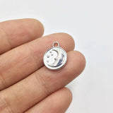 20pcs 12mm Moon Bee Zinc Alloy Charms Pendant DIY Jewelry