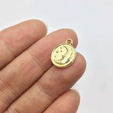 20pcs 12mm Moon Bee Zinc Alloy Charms Pendant DIY Jewelry