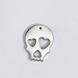 8Pcs Stainless Steel Charms Skull Head Hollow Hearts Pendant