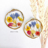 3pcs Transparent Dried Flowers Charms Pendant for Jewelry Making