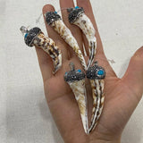 Natural Rim Bright Shell Pendant Bracelet Necklace Jewelry Accessories