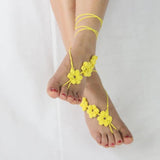 Ivory Crochet Wedding Barefoot Sandals Foot Jewelry