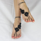Ivory Crochet Wedding Barefoot Sandals Foot Jewelry