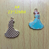 10pcs Princess Dress Enamel Charm for Jewelry Making