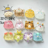 10Pcs Chinese Zodiac Animals Charms Clear DIY Jewelry Making