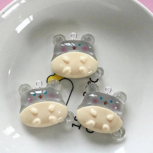 10Pcs Chinese Zodiac Animals Charms Clear DIY Jewelry Making
