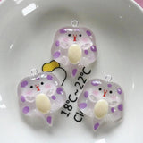 10Pcs Chinese Zodiac Animals Charms Clear DIY Jewelry Making