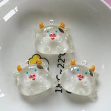 10Pcs Chinese Zodiac Animals Charms Clear DIY Jewelry Making