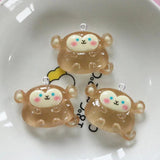 10Pcs Chinese Zodiac Animals Charms Clear DIY Jewelry Making