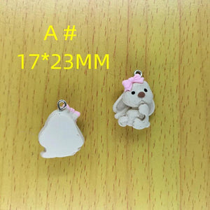 10Pcs Cartoon Puppy Charm Resin Animal Dog Pet Charms Pendants DIY