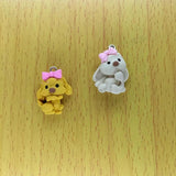 10Pcs Cartoon Puppy Charm Resin Animal Dog Pet Charms Pendants DIY