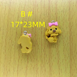 10Pcs Cartoon Puppy Charm Resin Animal Dog Pet Charms Pendants DIY