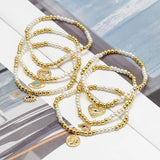 Alloy Butterfly Fatima Hand Round Charm Anklet for Women Girls
