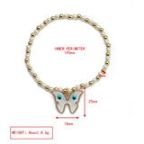 Alloy Butterfly Fatima Hand Round Charm Anklet for Women Girls