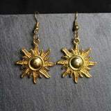 10Pcs Raw Brass Sun Symbol Charms Pendant for Earrings Necklace
