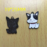 10pcs Cartoon Puppy Dog Enamel Charm Animal Charms for Jewelry Crafting DIY