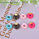 10pcs Chocolate Donut Cartoon Resin Charms for DIY Jewelry Making