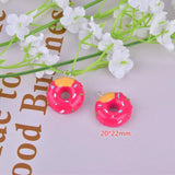 10pcs Chocolate Donut Cartoon Resin Charms for DIY Jewelry Making