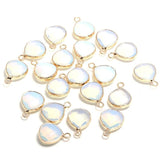 Opal Stone Faceted Pendant Necklace DIY Jewelry Birthday Gift 13x18mm