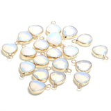 Opal Stone Faceted Pendant Necklace DIY Jewelry Birthday Gift 13x18mm