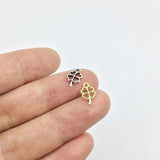 30pcs Mini 6mm Clover Dangling Coin Charms 2 colors