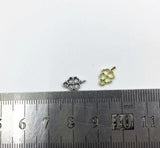 30pcs Mini 6mm Clover Dangling Coin Charms 2 colors