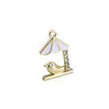 10pcs House Bird Flower Enamel Charms Jewelry Earring Bracelets DIY Making