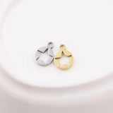 10pcs 8mm Stainless Steel High Star Charms Pendant DIY Unfading