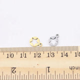 10pcs 8mm Stainless Steel High Star Charms Pendant DIY Unfading