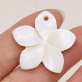 10 Pcs Natural Freshwater Shell Petal Pendant Beads Jewelry Making DIY