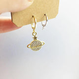 6pcs Earth Rhinestone Coin Zinc Alloy Jewelry DIY 2 colors