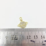 6pcs Earth Rhinestone Coin Zinc Alloy Jewelry DIY 2 colors