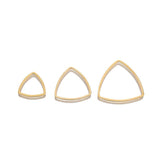 10pcs Stainless Steel Triangle Open Bezels Charms for DIY Earrings