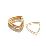 10pcs Stainless Steel Triangle Open Bezels Charms for DIY Earrings