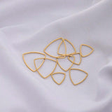 10pcs Stainless Steel Triangle Open Bezels Charms for DIY Earrings