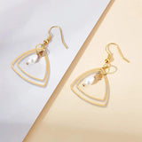 10pcs Stainless Steel Triangle Open Bezels Charms for DIY Earrings