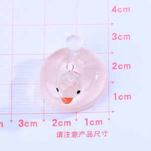 10Pcs Cartoon Duck Charms Resin Animals Pendant DIY Jewelry Making C1239