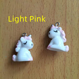 10pcs Cartoon Resin Horse Charm Pendants for DIY Jewelry Making