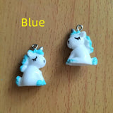 10pcs Cartoon Resin Horse Charm Pendants for DIY Jewelry Making