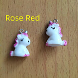 10pcs Cartoon Resin Horse Charm Pendants for DIY Jewelry Making