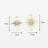 High Star Charms 6pcs/lot DIY Jewelry Earring Making