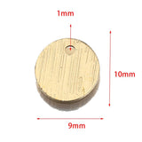 50pcs Brass Oval Discs Charms Sun Pendant Tags DIY Earrings Bracelet Necklace