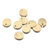 50pcs Brass Oval Discs Charms Sun Pendant Tags DIY Earrings Bracelet Necklace