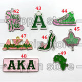 Green Pink Enamel Metal DIY Pendant Accessories