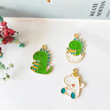 10pcs Dinosaur Unicorn Enamel Charms Horse Alloy Pendants Jewelry Craft DIY