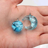 Sky & Clouds Round Sphere Moon Charms 10pcs/lot DIY Necklace Jewelry
