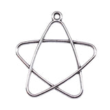 20pcs Hollow Star Charms For Jewelry Making DIY Antique Silver Alloy Pendant