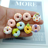 10pcs Donuts Charms for Jewelry Making