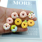 10pcs Donuts Charms for Jewelry Making