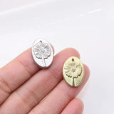 5pcs Stainless Steel High Flower Charms Pendant DIY Jewelry Unfading 2 Colors